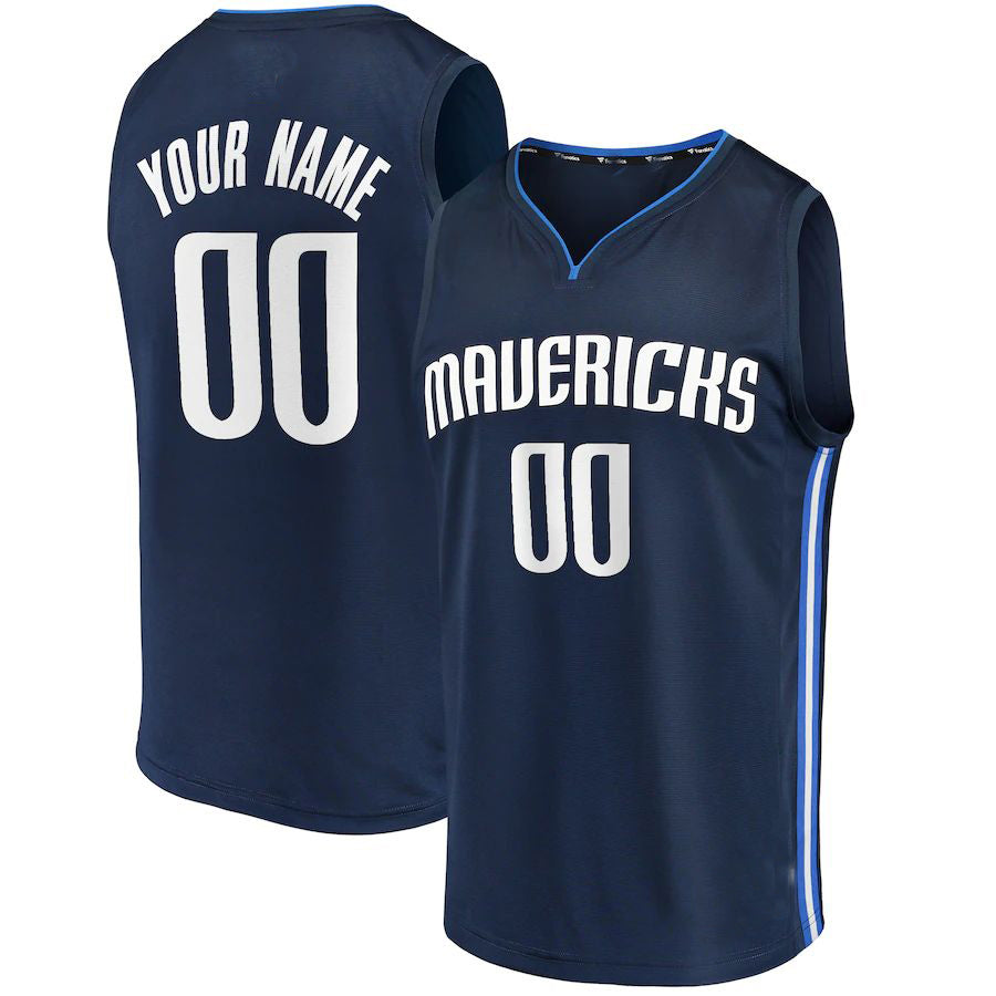 Custom Navy DAL Basketball Shirt Top