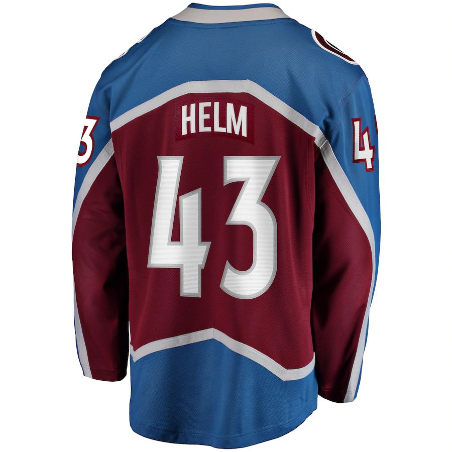 Custom #43 Burgundy COL Hockey Shirt Top