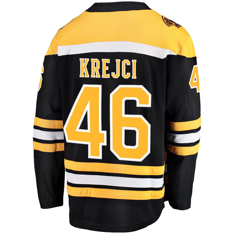 Custom #46 Black BOS Hockey Shirt Top