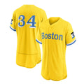Custom #34 Red City Connect BOS Baseball Shirt Top
