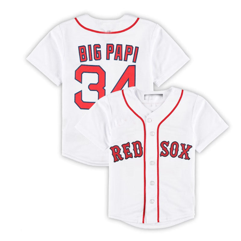 Custom #34 White 2022 Hall Of Fame BOS Baseball Shirt Top