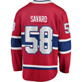 Custom #58 Red MTL Hockey Shirt Top