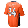 Custom #34 Orange DEN Football Shirt Top