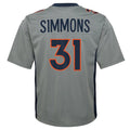 Custom #31 Gray DEN Football Shirt Top