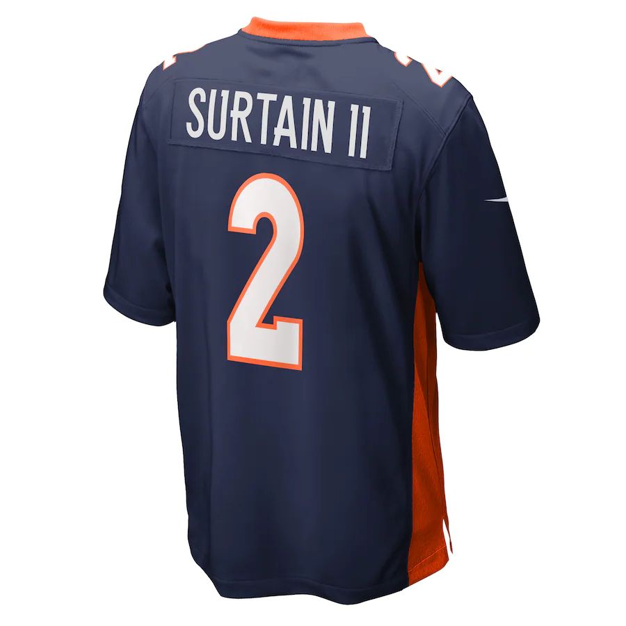 Custom #2 Navy DEN Football Shirt Top