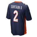 Custom #2 Navy DEN Football Shirt Top