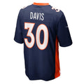 Custom #30 Navy DEN Football Shirt Top