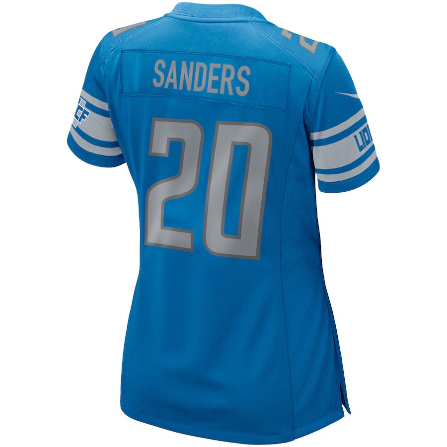 Custom #20 Blue DET Football Shirt Top