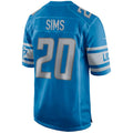 Custom #20 Blue DET Football Shirt Top