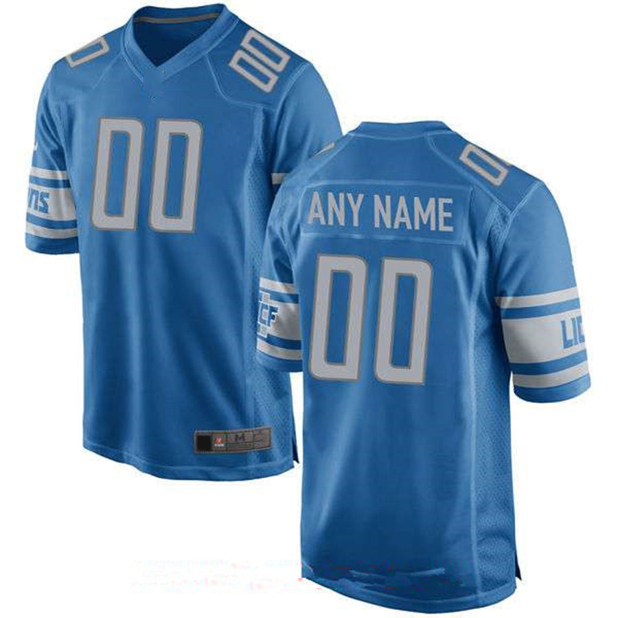 Custom Blue DET Football Shirt Top