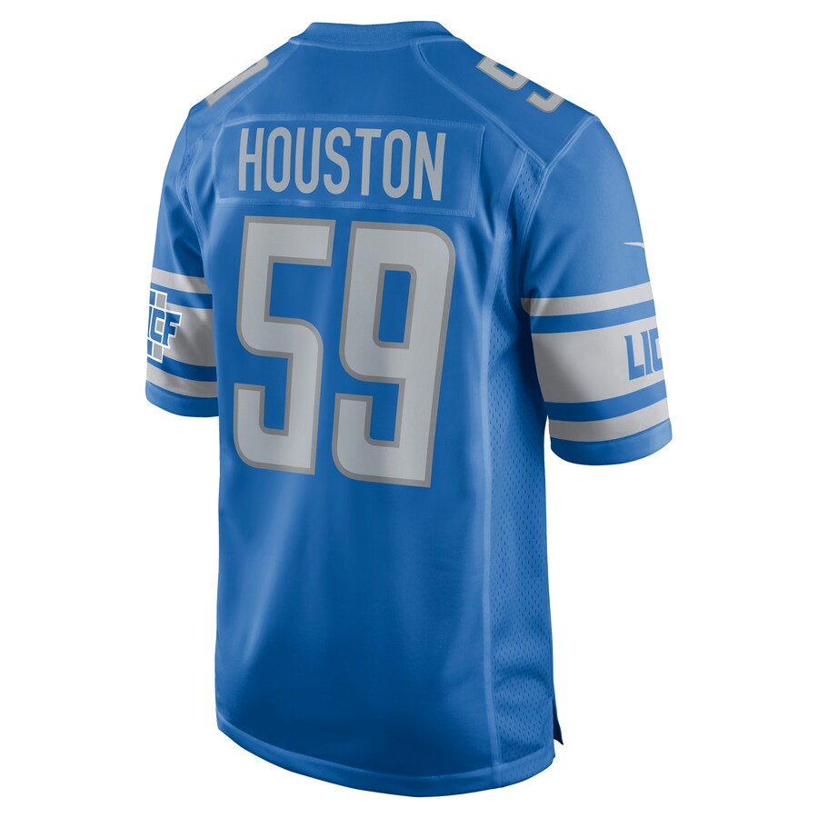 Custom #59 Blue DET Football Shirt Top