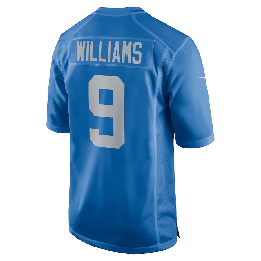 Custom #9 Blue DET Football Shirt Top