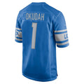 Custom #1 Blue DET Football Shirt Top