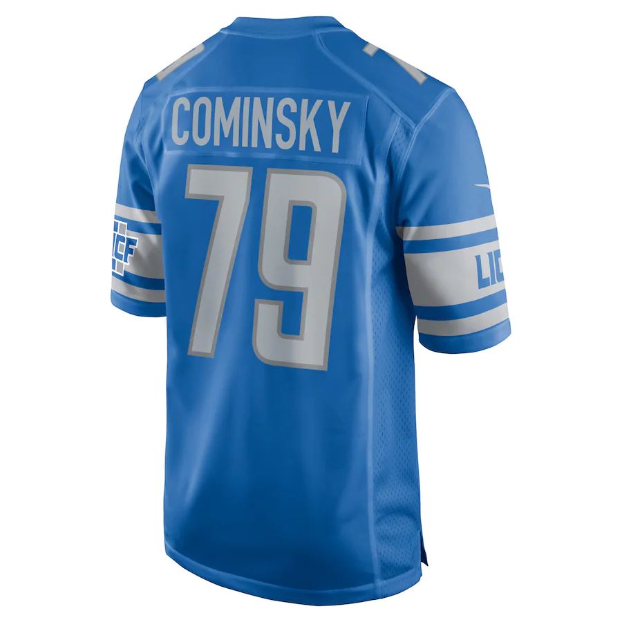 Custom #79 Blue DET Football Shirt Top