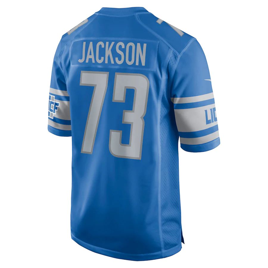 Custom #73 Blue DET Football Shirt Top