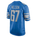 Custom #67 Blue DET Football Shirt Top