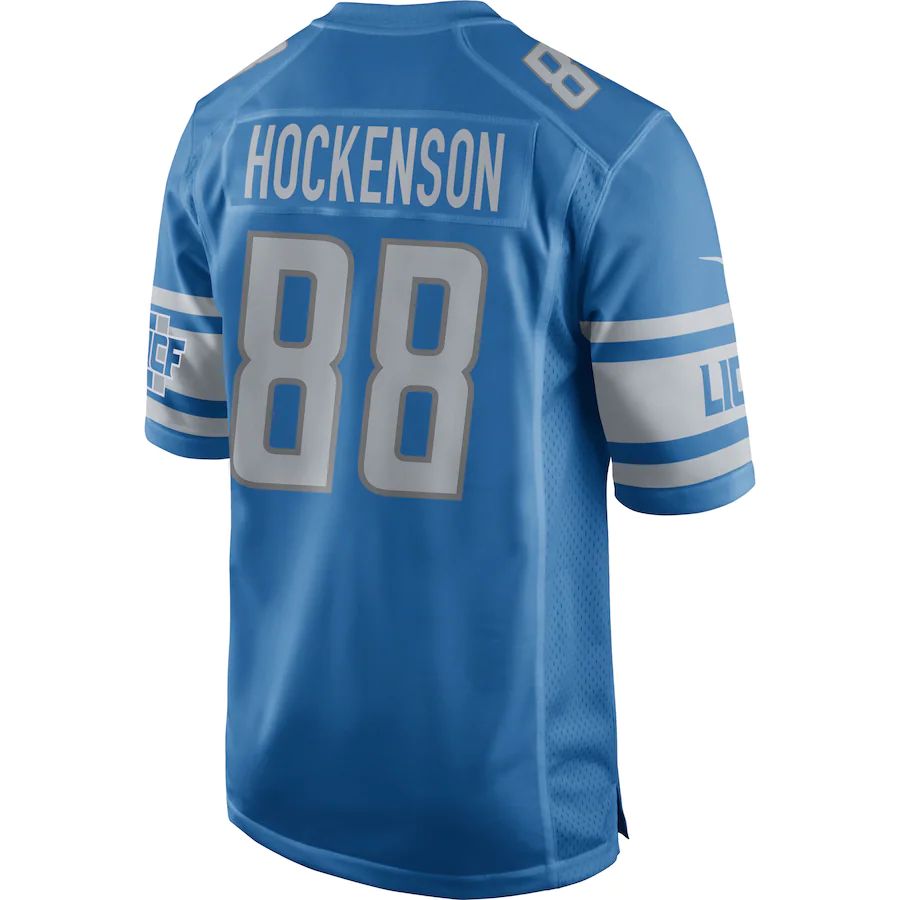 Custom #88 Blue DET Football Shirt Top