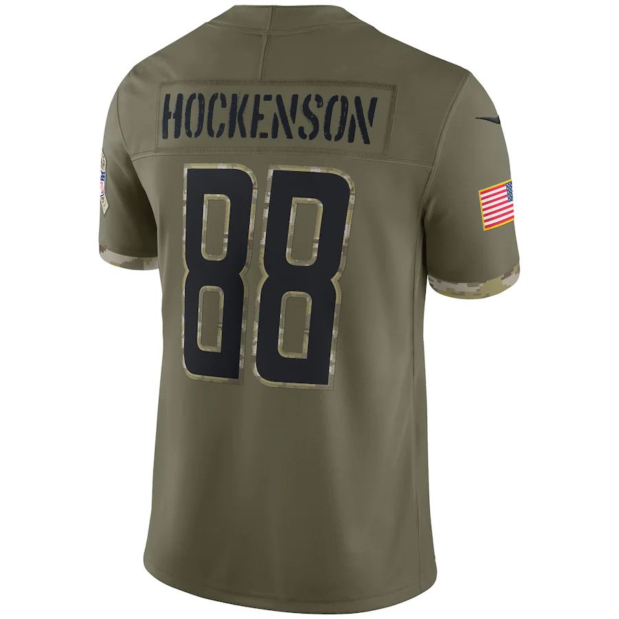 Custom #88 Olive 2022 DET Football Shirt Top