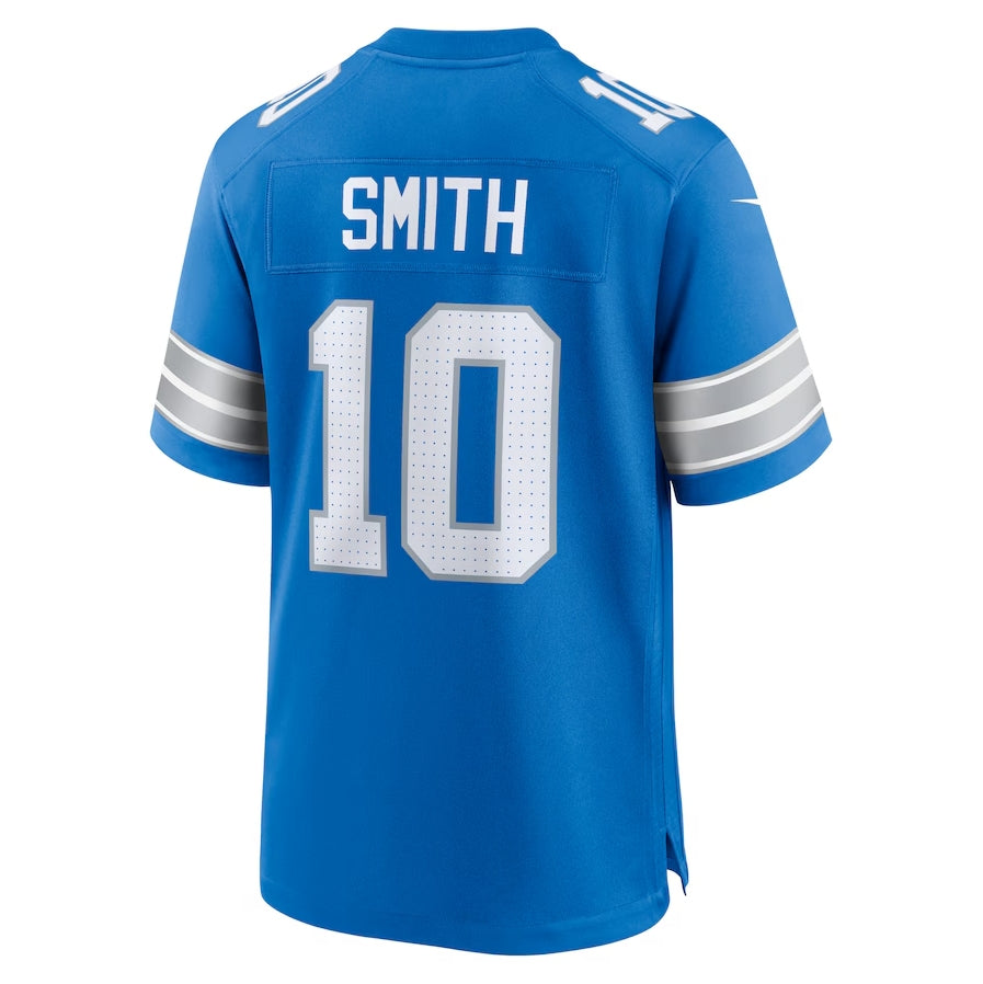 Custom #10 Blue DET Football Shirt Top