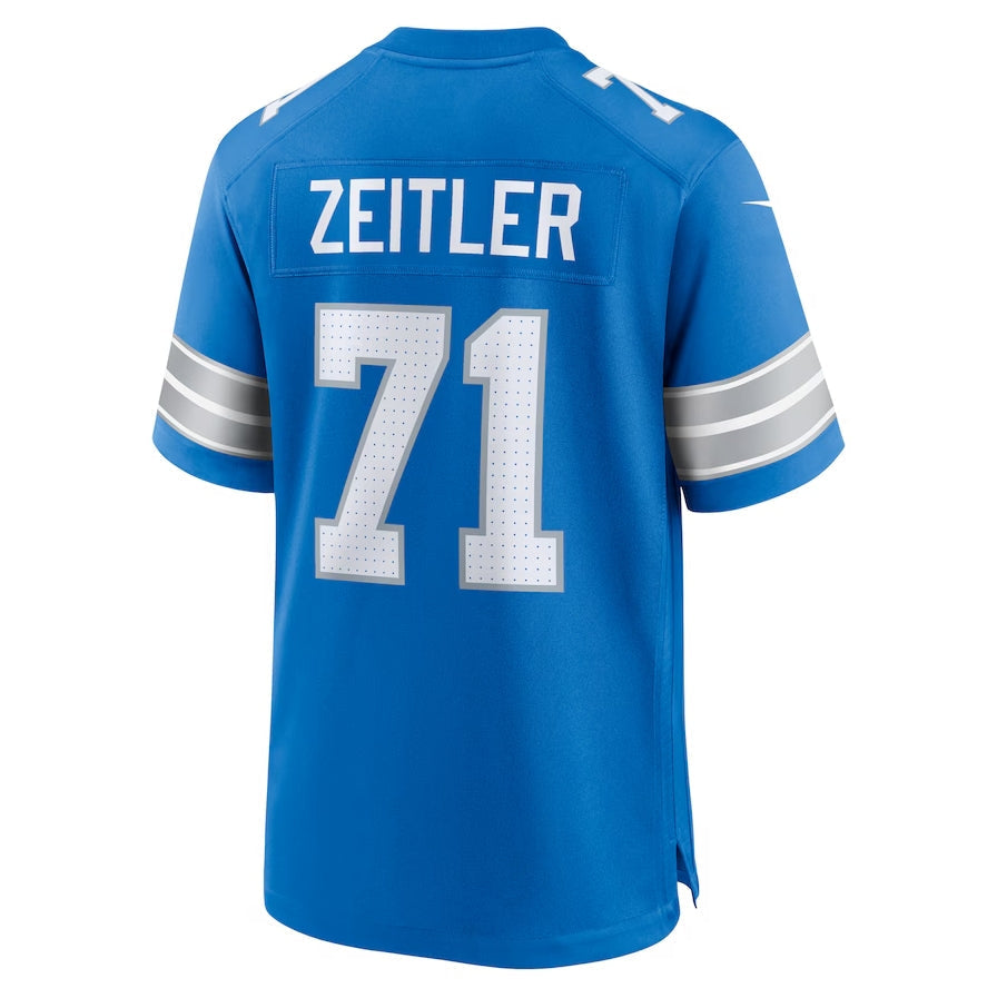 Custom #71 Blue DET Football Shirt Top