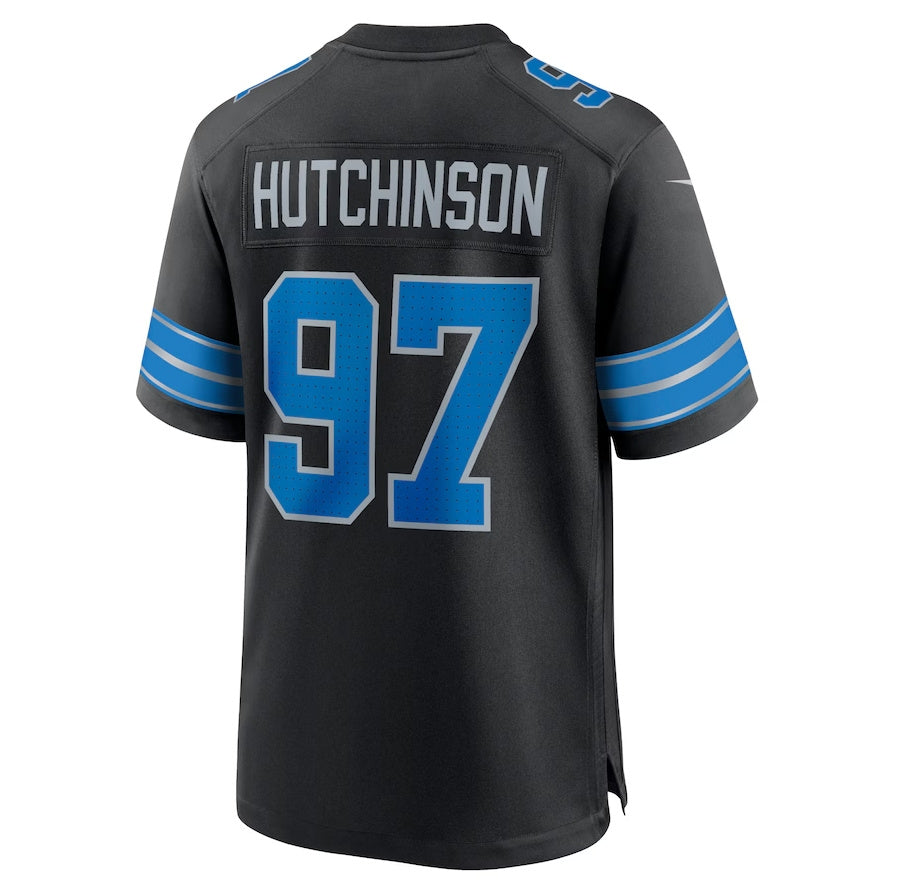 Custom #97 Black DET Football Shirt Top