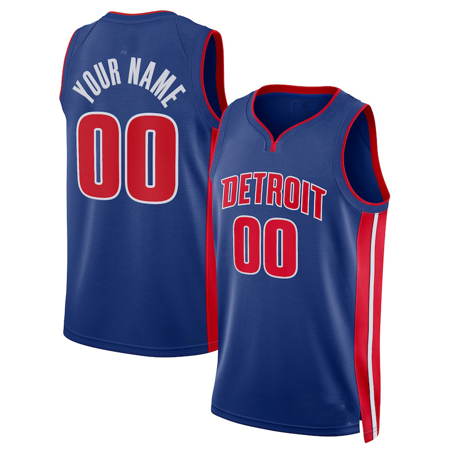 Custom #22 Blue 2021 DET Basketball Shirt Top