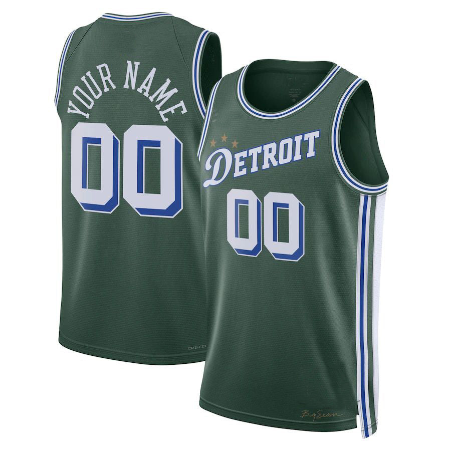 Custom #23 Green 2022 DET Basketball Shirt Top