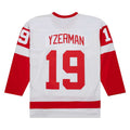 Custom #19 White 1983 DET Hockey Shirt Top