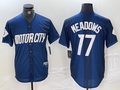 Custom #17 Navy 2024 City Connect DET Baseball Shirt Top