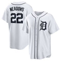 Custom #22 White DET Baseball Shirt Top