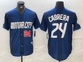 Custom #24 Navy 2024 City Connect DET Baseball Shirt Top