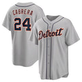 Custom #24 Gray DET Baseball Shirt Top