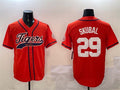 Custom #29 Orange DET Baseball Shirt Top