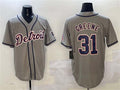 Custom #31 Gray DET Baseball Shirt Top