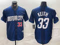 Custom #33 Navy 2024 City Connect DET Baseball Shirt Top