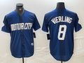 Custom #8 Navy 2024 City Connect DET Baseball Shirt Top