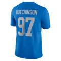 Custom #97 Blue DET Football Shirt Top