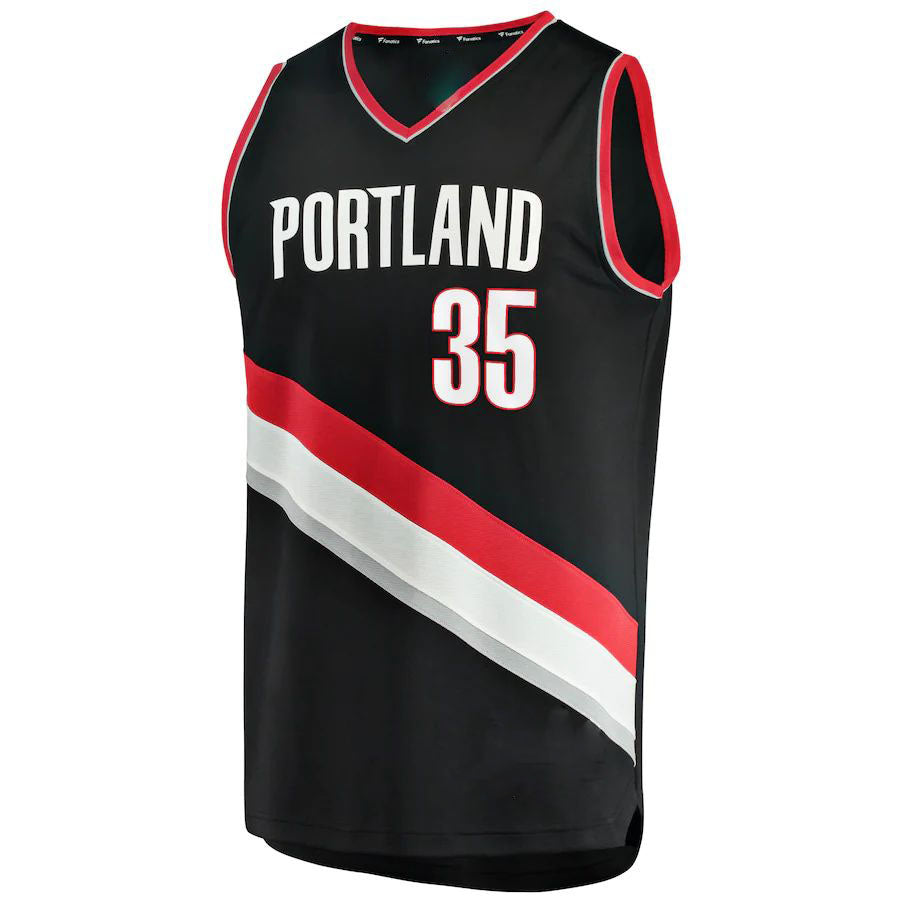 Custom #35 Black 2021 POR Basketball Shirt Top