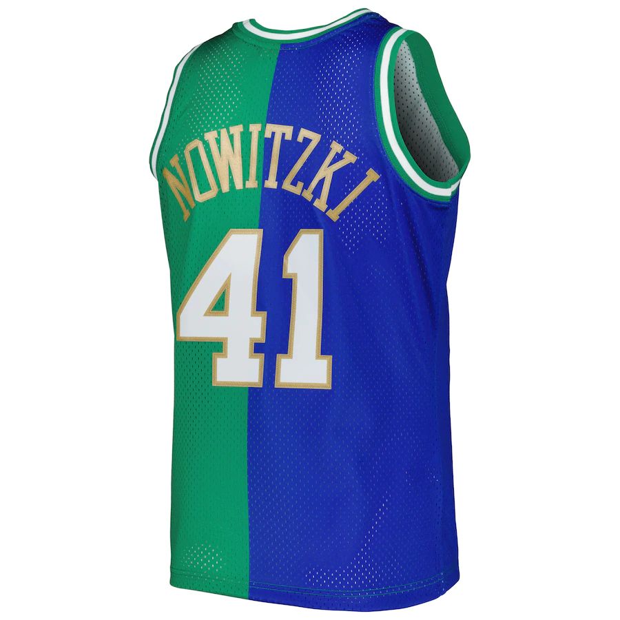 Custom #41 Blue 1998 DAL Basketball Shirt Top