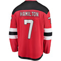 Custom #7 Red NJD Hockey Shirt Top