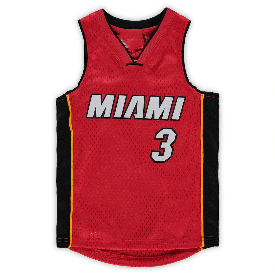 Custom #3 Red 2005 MIA Basketball Shirt Top