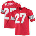 Custom #27 Scarlet 1995 Throwback Football Shirt Top