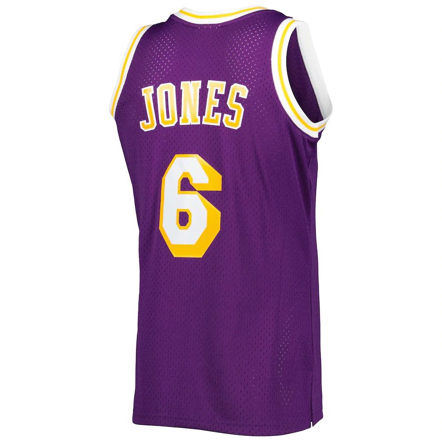 Custom #6 Purple 1996 LAL Basketball Shirt Top