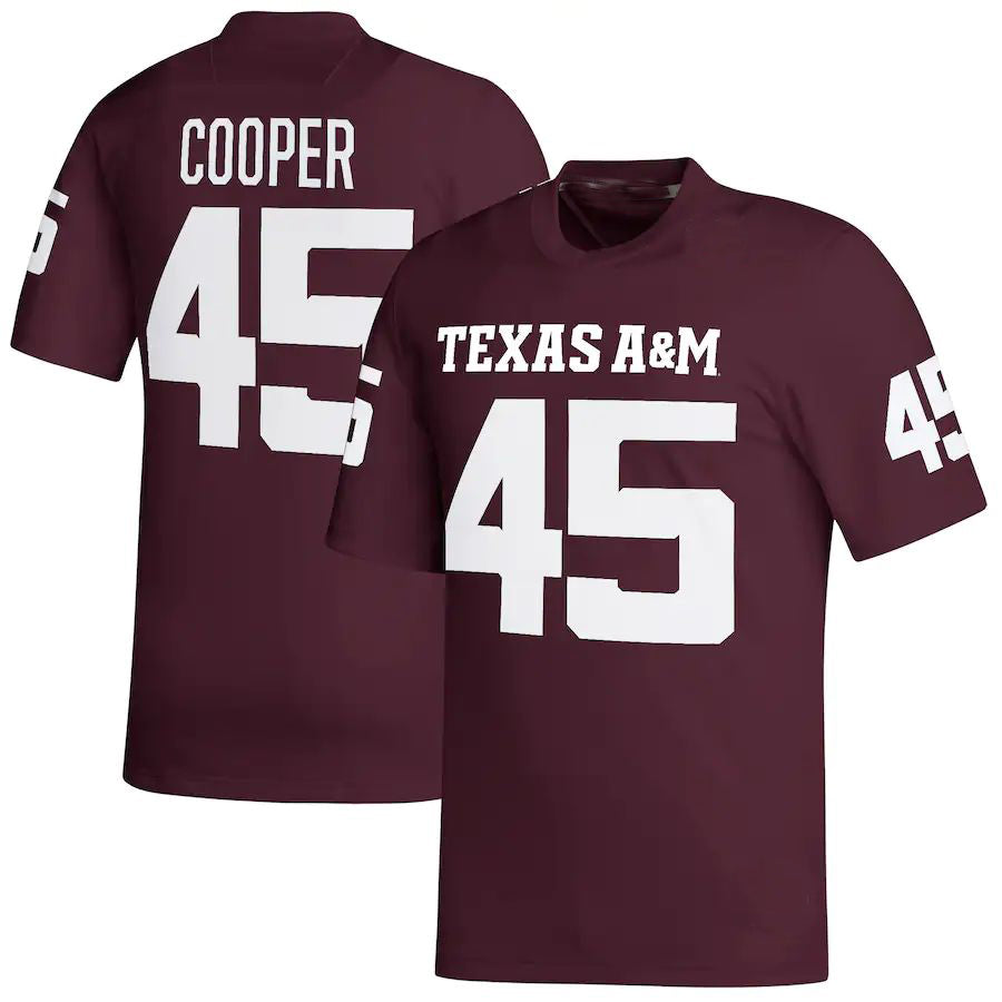 Custom #45 Maroon Football Shirt Top