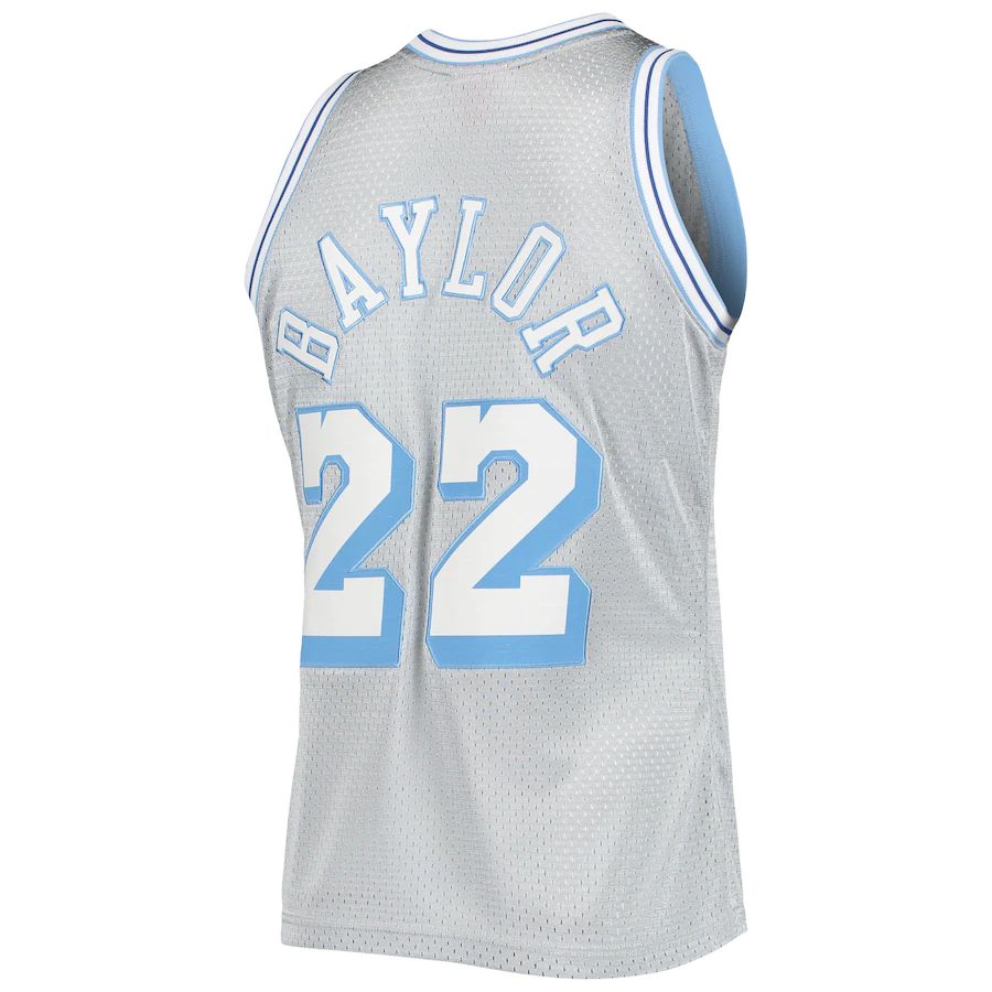 Custom #22 Silver 1960 LAL Basketball Shirt Top