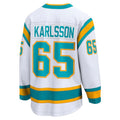 Custom #65 White SJS Hockey Shirt Top