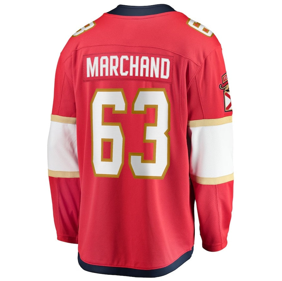 Custom #63 Red FLA Hockey Shirt Top