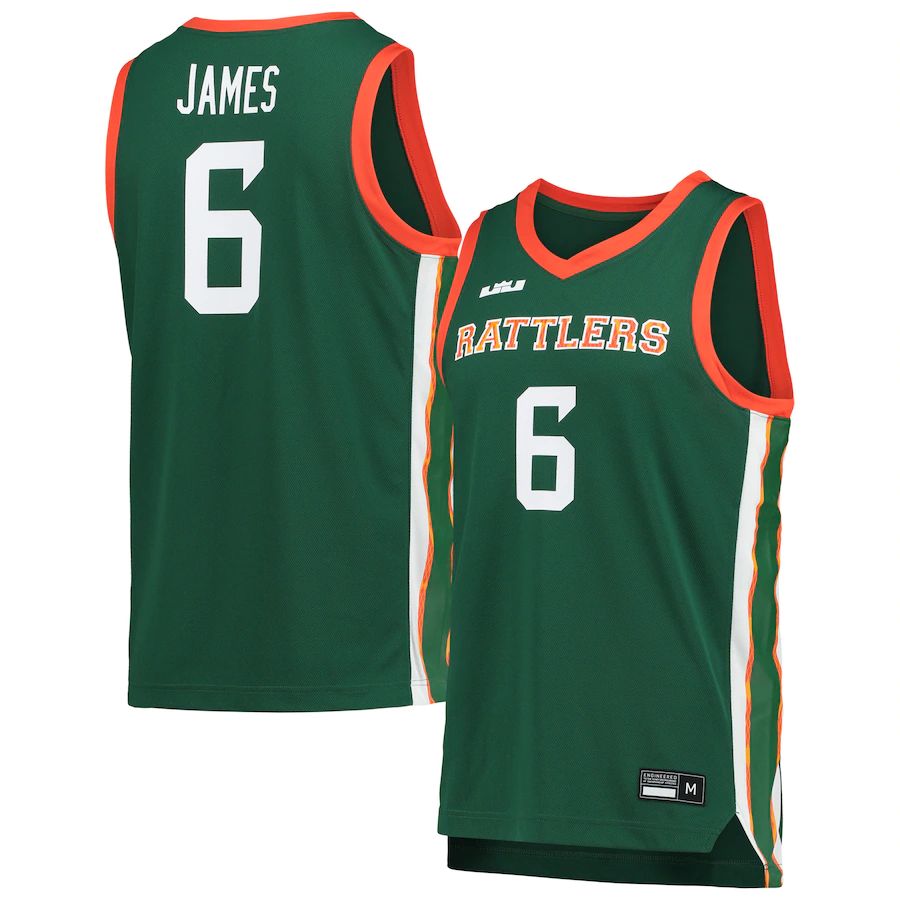 Custom #6 Green Basketball Shirt Top
