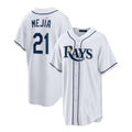 Custom #21 White TB Baseball Shirt Top