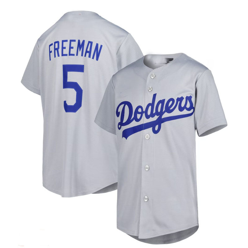 Custom #5 Gray LAD Baseball Shirt Top